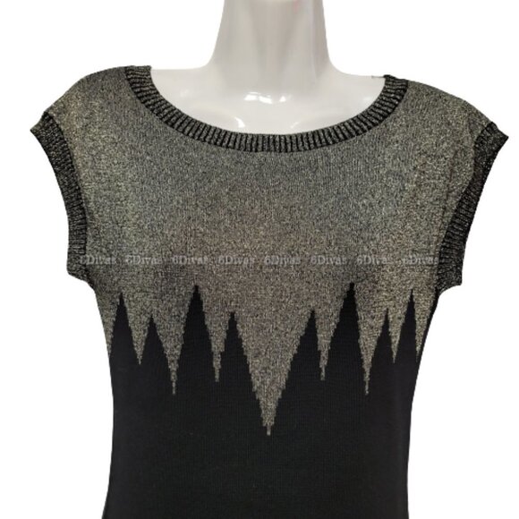 Gold and Black Glitter Party Dress or Sweater Dress -NEW ! Size M, L, XL - Picture 4 of 14